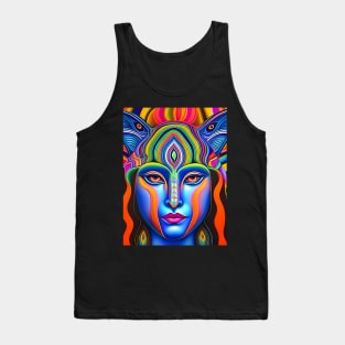 Catgirl DMTfied (12) - Trippy Psychedelic Art Tank Top